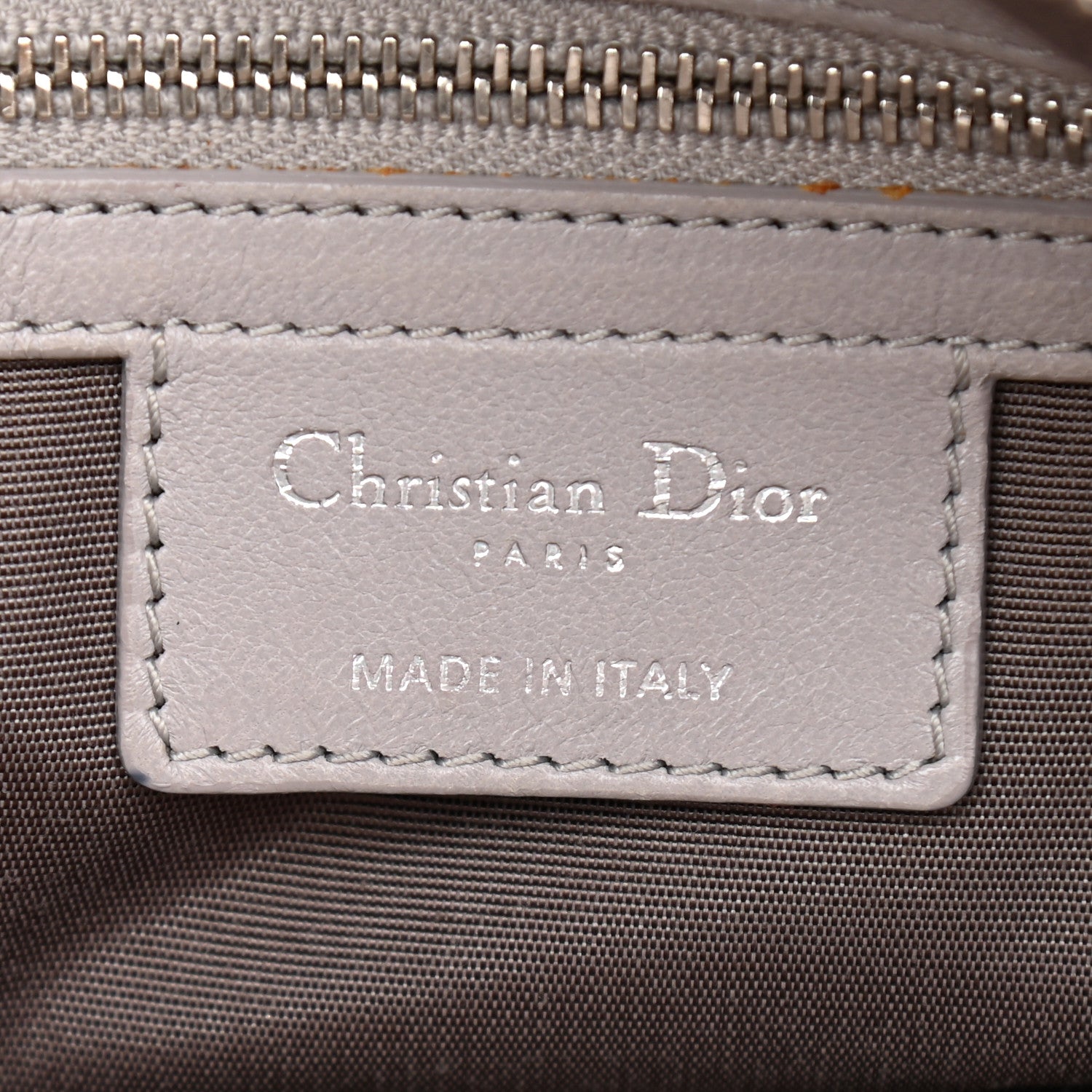 Christian Dior Lambskin Cannage Medium Granville Tote Grey 7 of 16