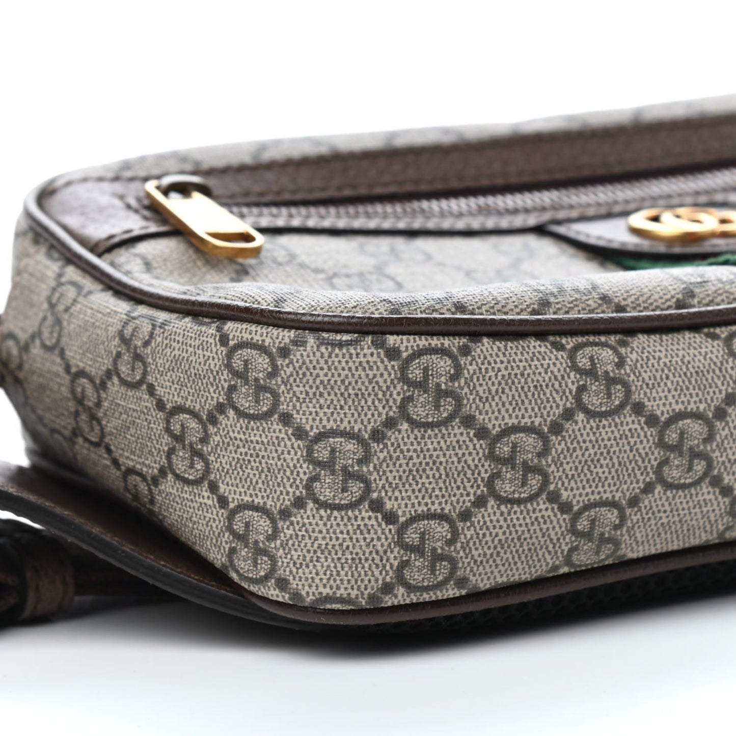 Soft GG Supreme Monogram Medium Ophidia Belt Bag Dark Brown