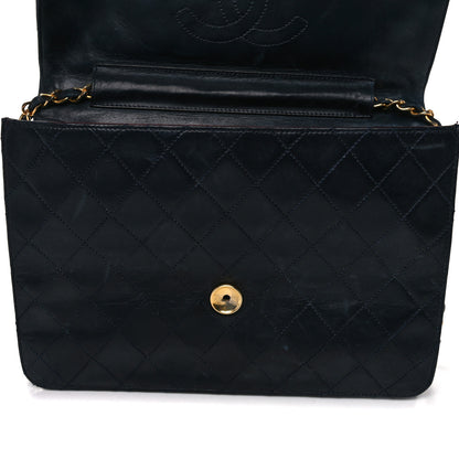 Chanel Lambskin Quilted Medium Single Flap Navy 21 of 25