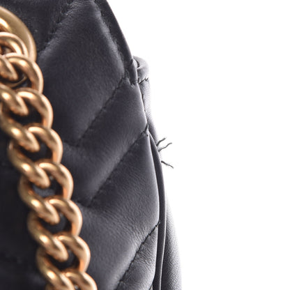 Gucci Calfskin Matelasse Medium GG Marmont Shoulder Bag Black 12 of 13