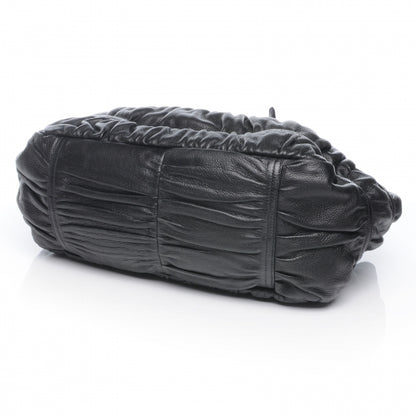 Prada Leather Gaufre Drawstring XL Nero Black 4 of 7
