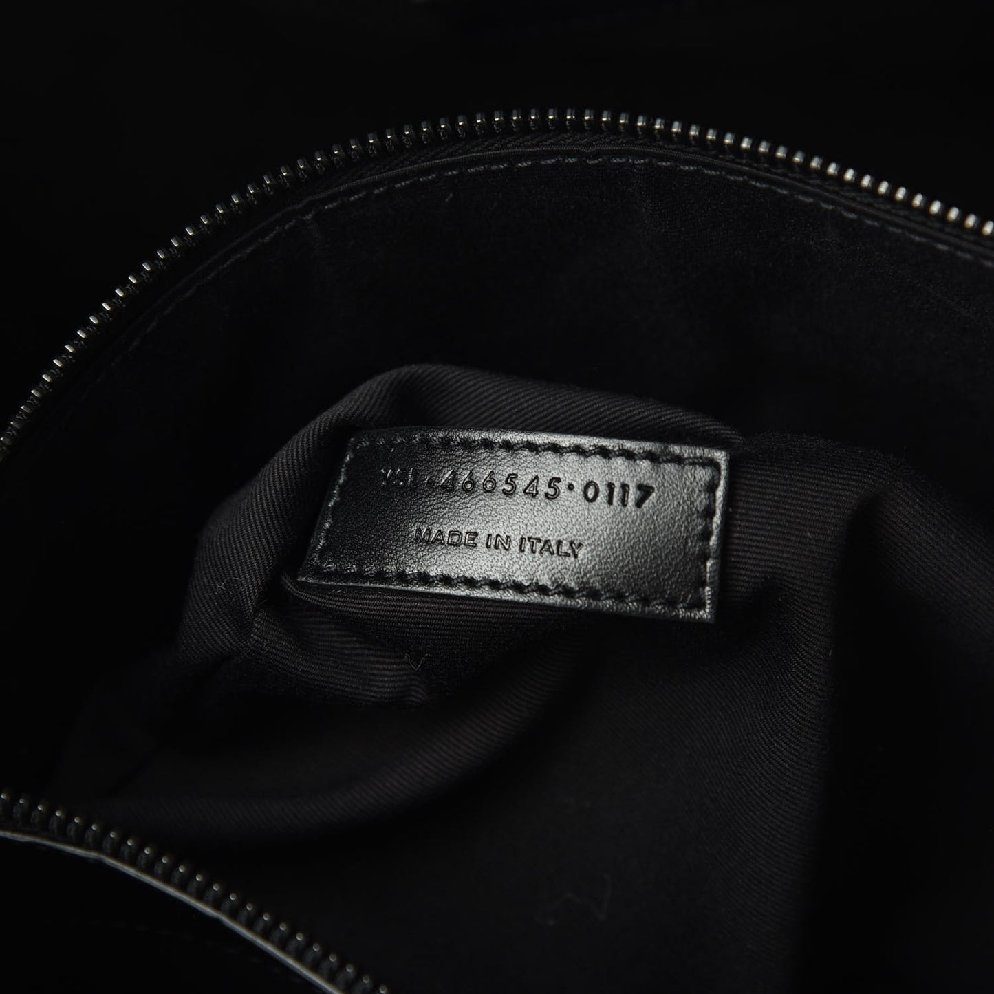 Calfskin Crocodile Embossed Medium Supple Sac de Jour Black
