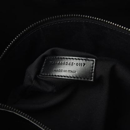 Saint Laurent Calfskin Crocodile Embossed Medium Supple Sac de Jour Black 7 of 12