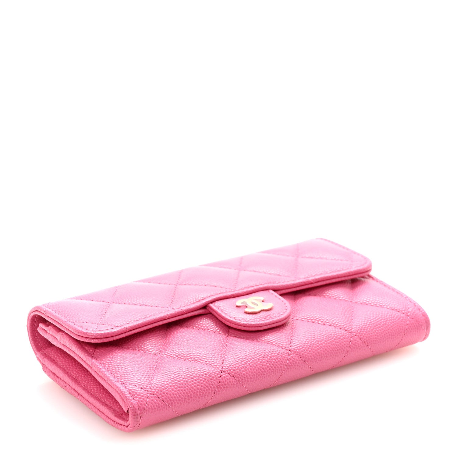 Chanel Caviar Quilted Medium Flap Wallet Pink 4 of 9