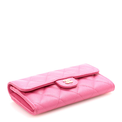 Chanel Caviar Quilted Medium Flap Wallet Pink 4 of 9
