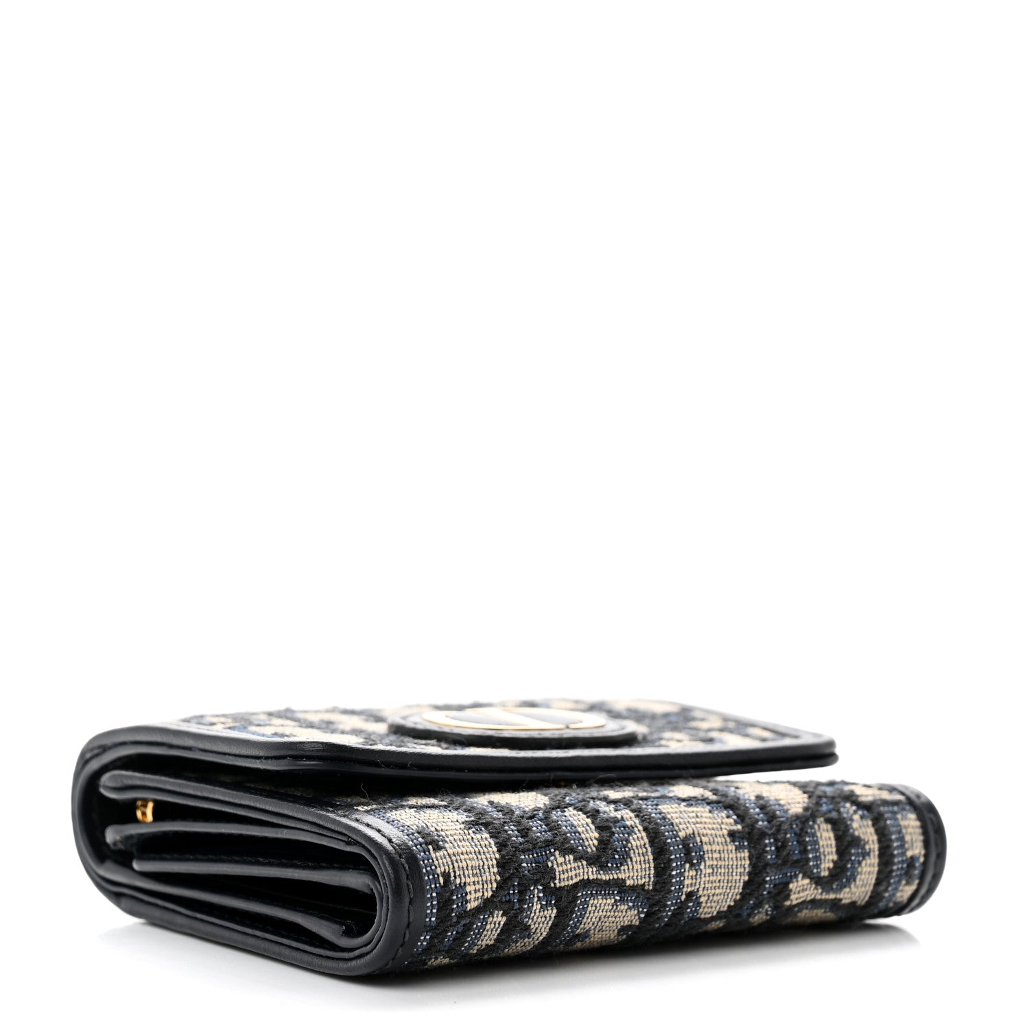 Christian Dior Oblique 30 Montaigne Lotus Wallet Blue 4 of 6