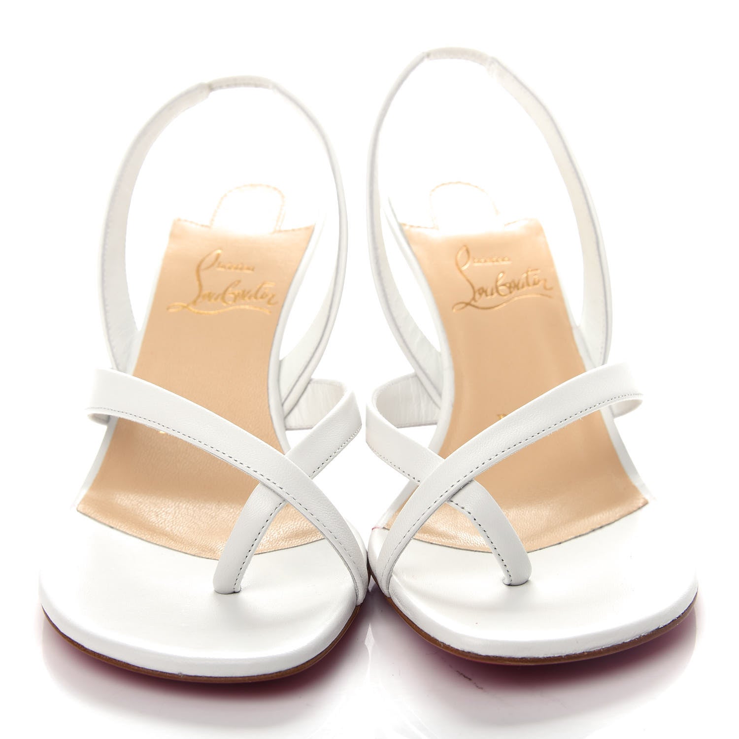 Christian Louboutin Kid Taralita 85 Thong Sandals 35.5 White 5 of 11