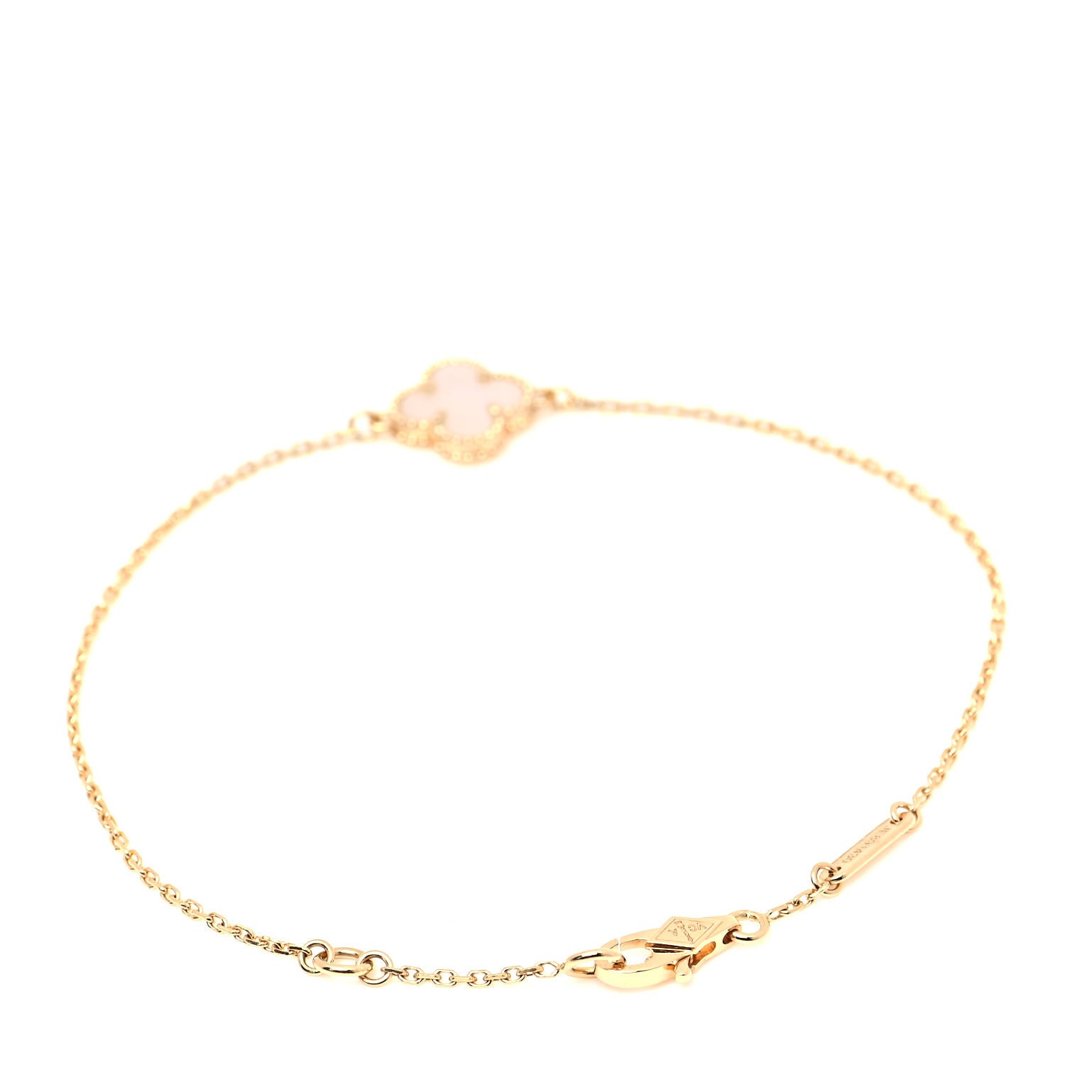 Van Cleef & Arpels 18K Yellow Gold Mother of Pearl Sweet Alhambra Bracelet 3 of 5