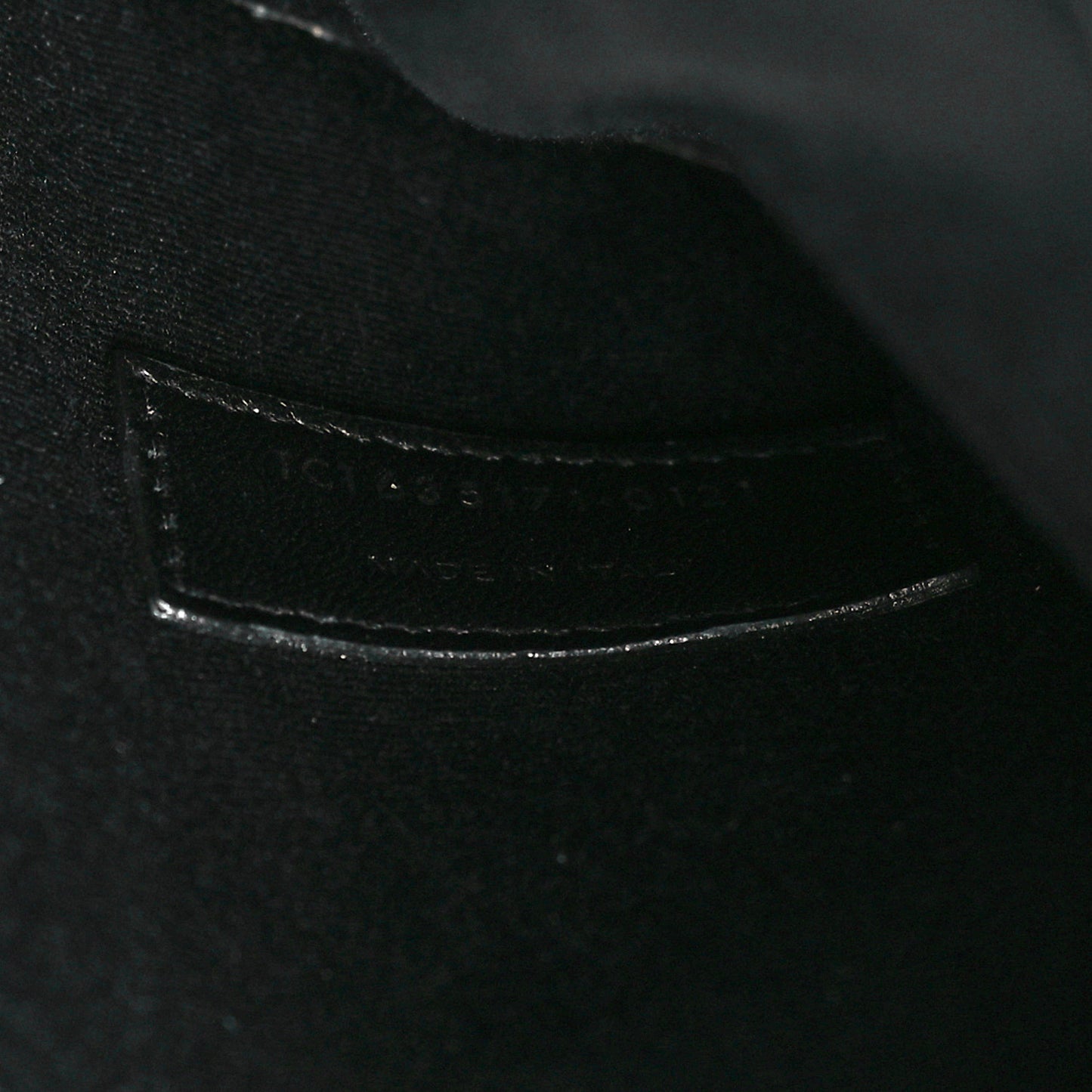 Smooth Shiny Calfskin Monogram Uptown Baby Pouch Black