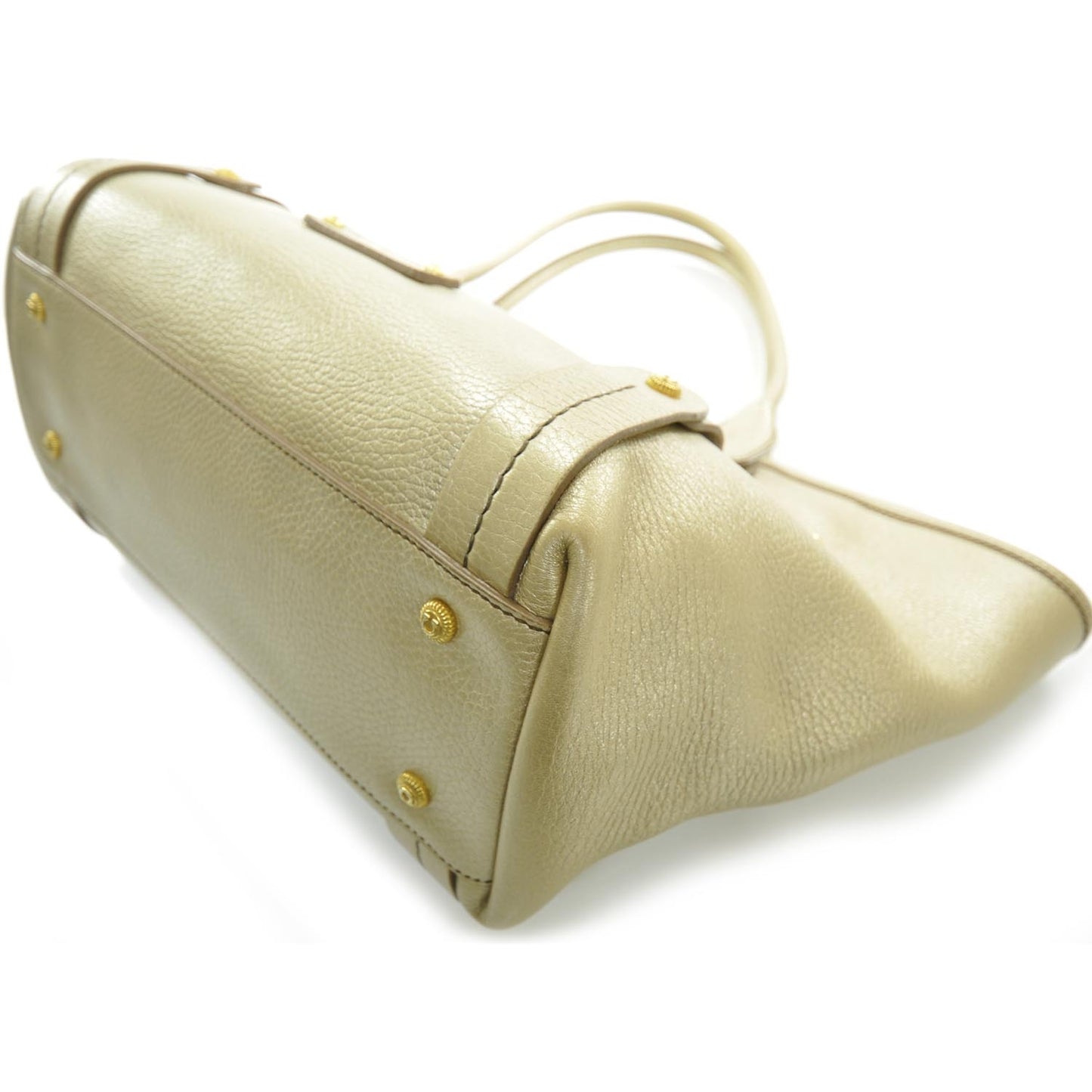 SALVATOREFERRAGAMOLeatherShopperToteGold