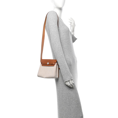 Hermes Military Toile Vache Hunter Herbag Zip Retourne 20 Ecru Beige Fauve 2 of 11
