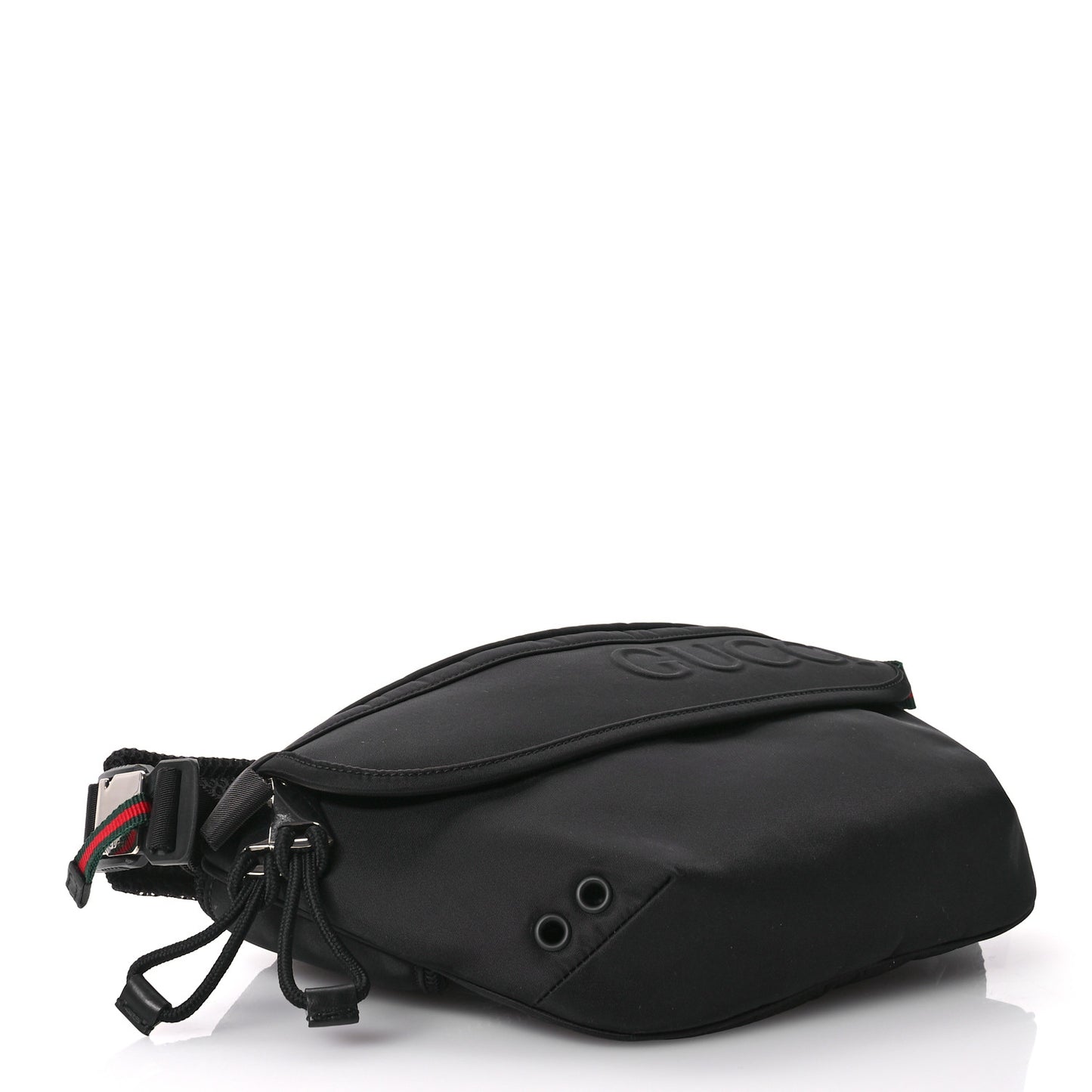 Nylon Large Logo Belt Bag Black