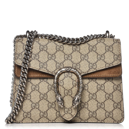 Gucci GG Supreme Monogram Mini Dionysus Shoulder Bag Taupe 1 of 7