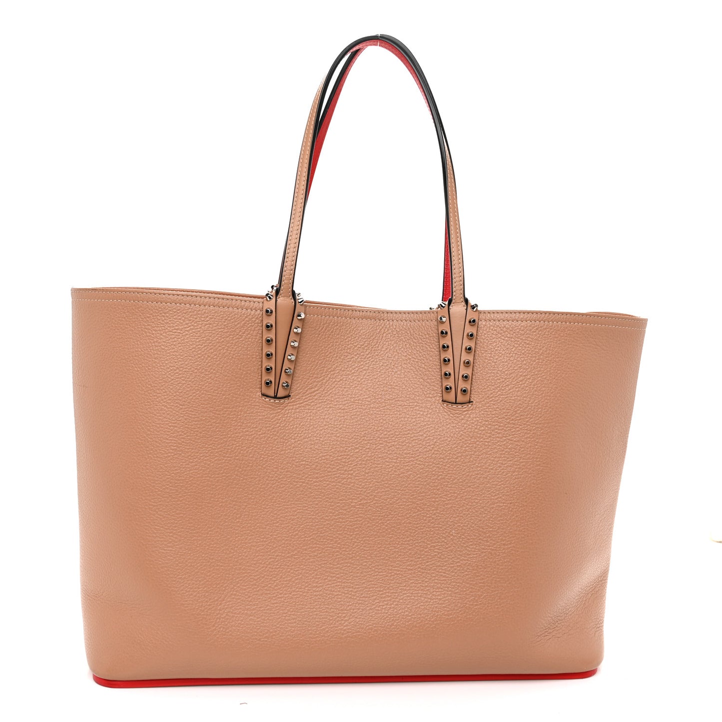 Calfskin Spikes East West Cabata Tote Nude