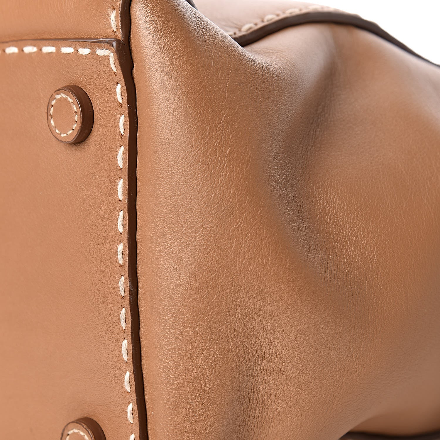 Prada City Calf Small Hand Stitched Galleria Double Zip Tote Caramel 10 of 12