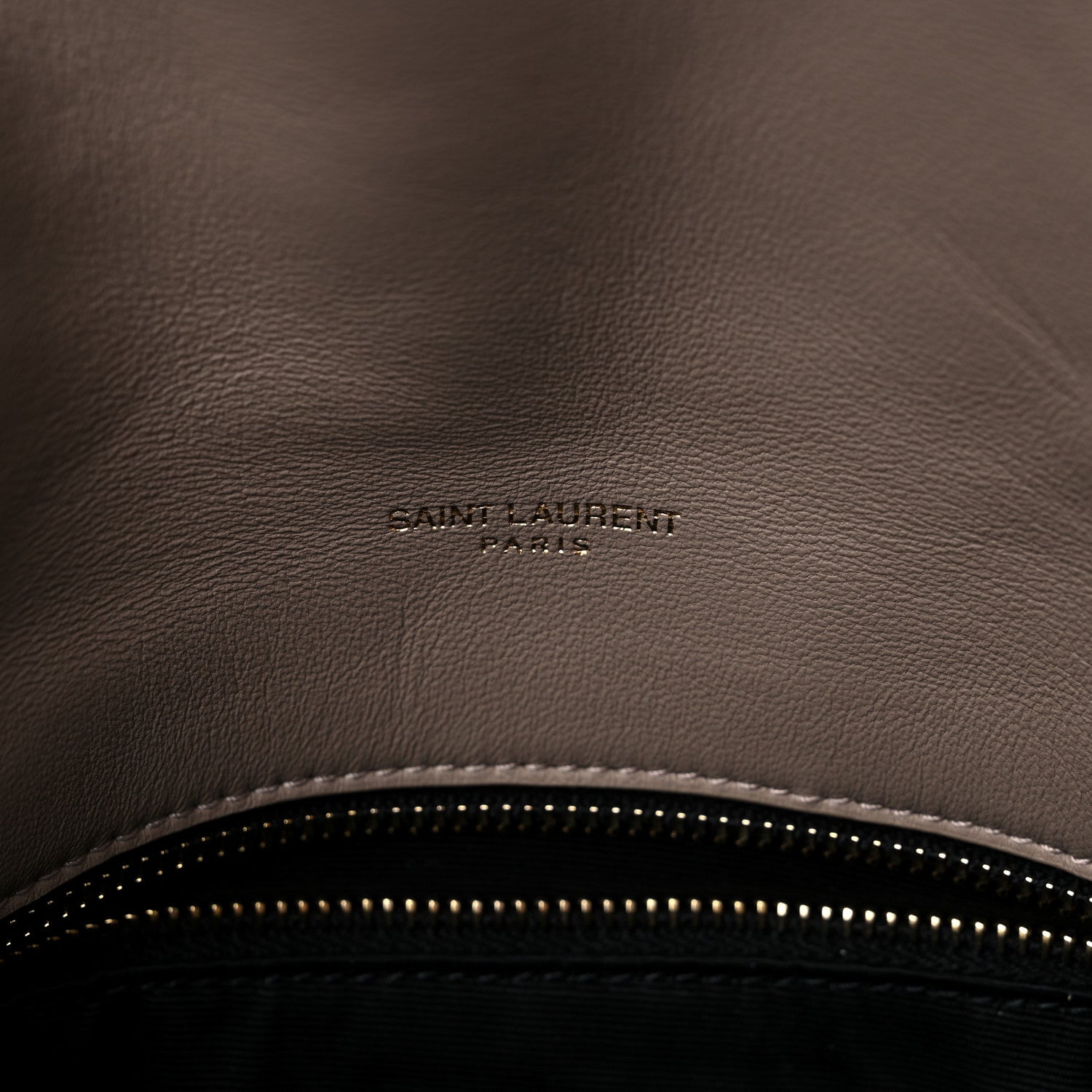 Saint Laurent Lambskin Quilted Small Loulou Puffer Monogram Chain Satchel Dark Beige 7 of 10