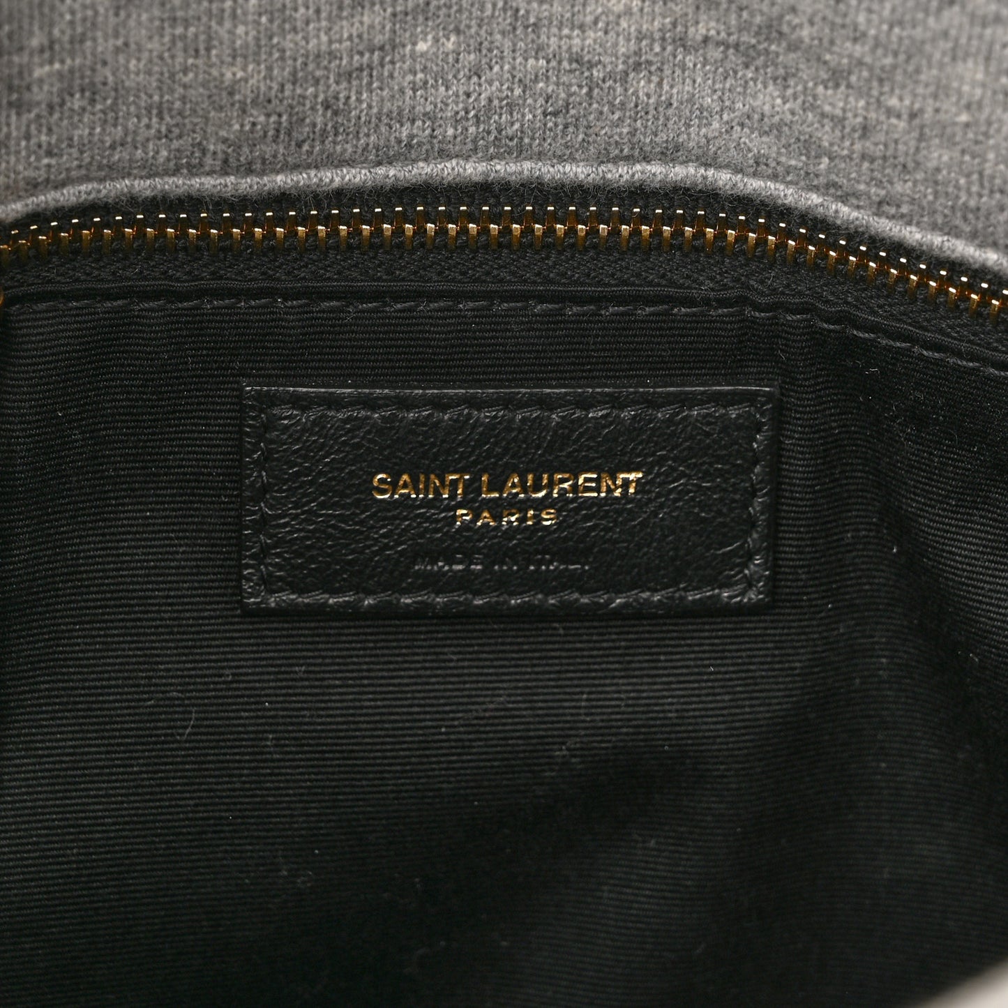 Jersey Quilted Small Loulou Puffer Monogram Chain Satchel Grey Cloud