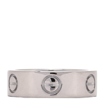 Cartier 18K White Gold 5.5mm LOVE Ring 50 5.25 3 of 5