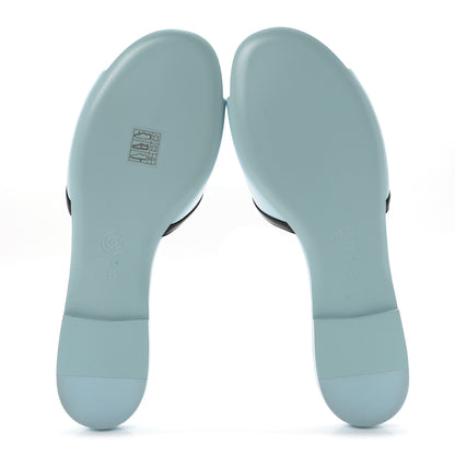 Chanel Lambskin CC Cutout Mules 41 Blue Black 6 of 10