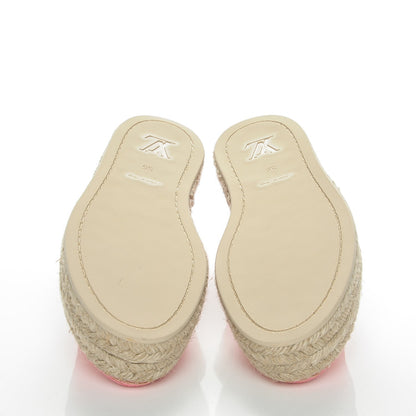Louis Vuitton Canvas Blue Shore Espadrille Flats 35 Corail 7 of 7
