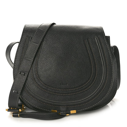 Chloe Calfskin Medium Marcie Round Crossbody Bag Black 1 of 16