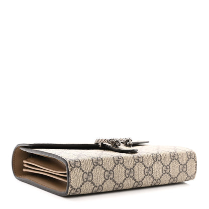Gucci GG Supreme Monogram Mini Dionysus Chain Wallet Beige Taupe 4 of 11