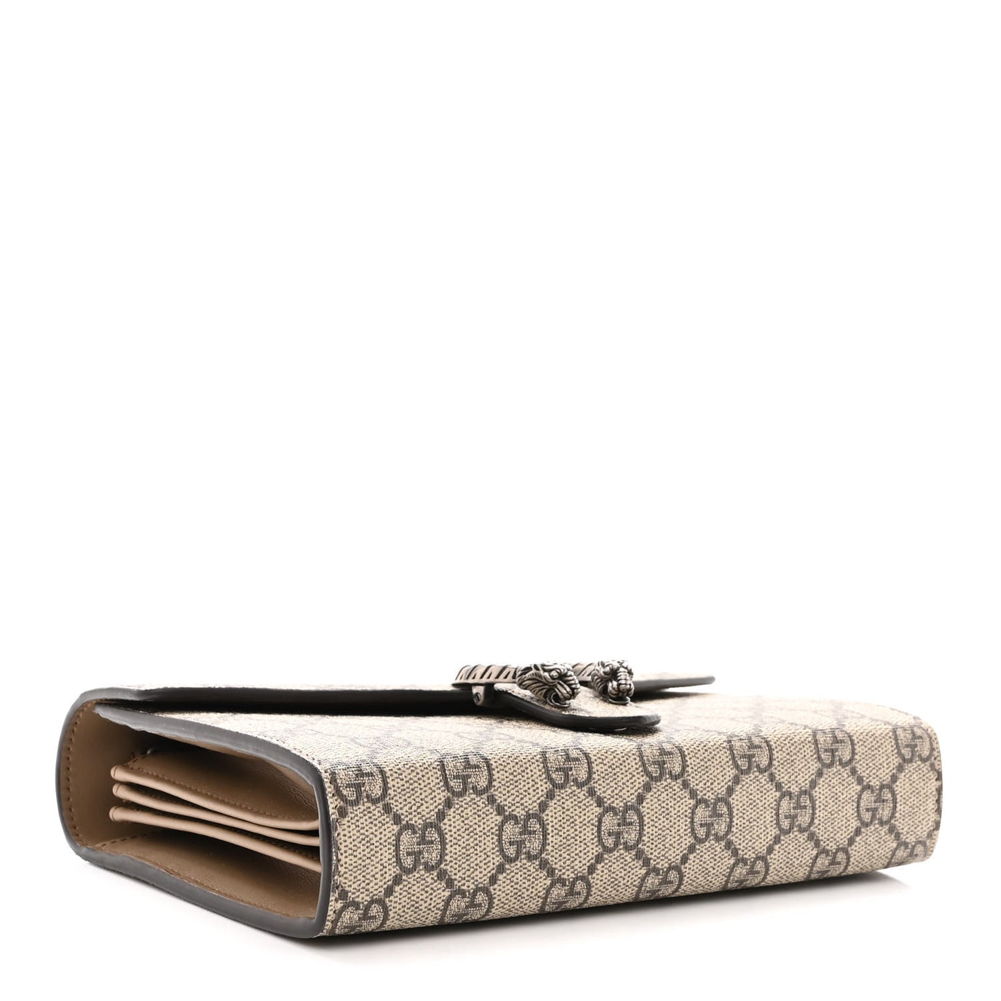 GG Supreme Monogram Mini Dionysus Chain Wallet Beige Taupe