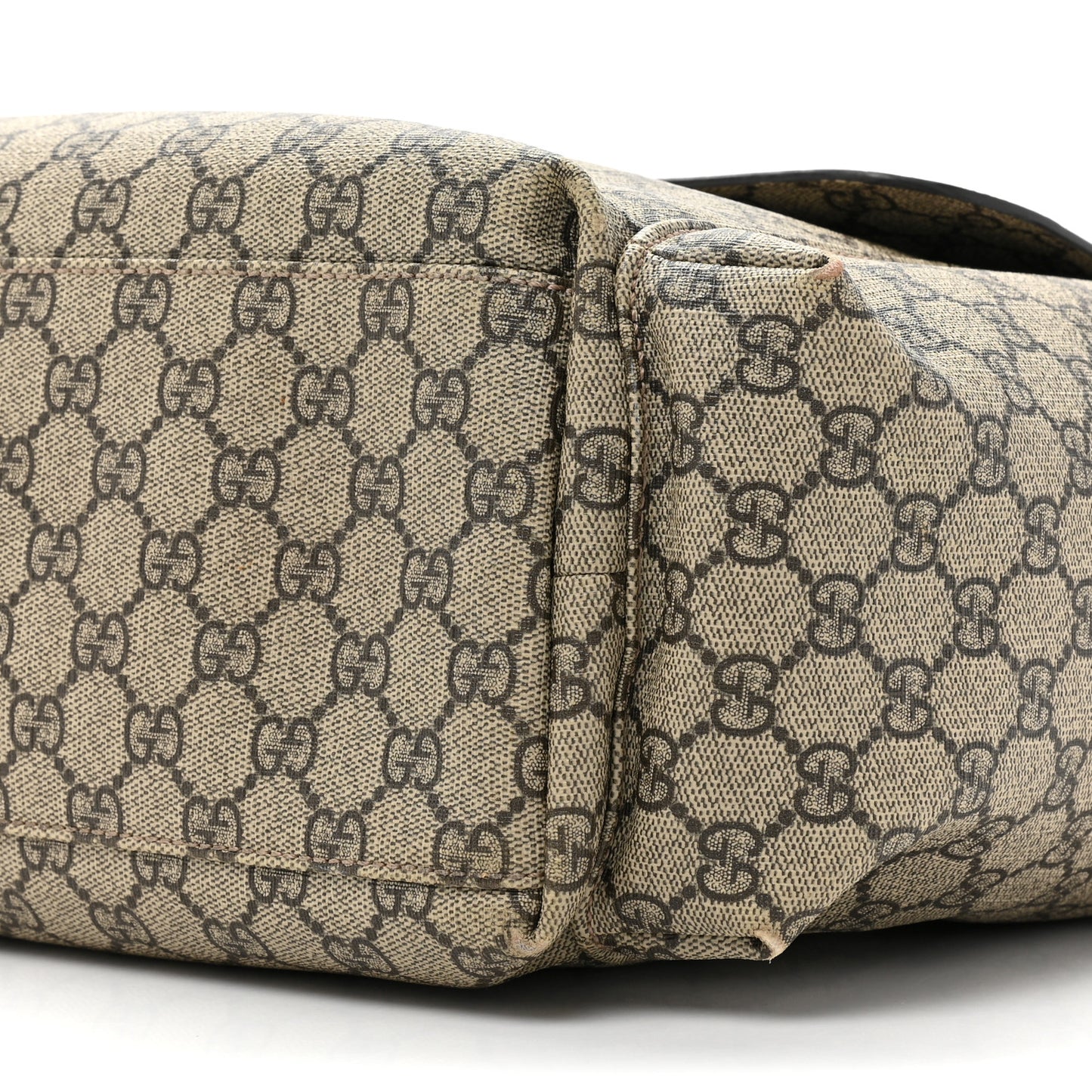 GG Plus Monogram Messenger Diaper Bag Dark Brown