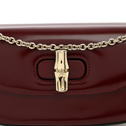Gucci Shiny Calfskin Small Bamboo Night Bag Rosso Ancora 7 of 9