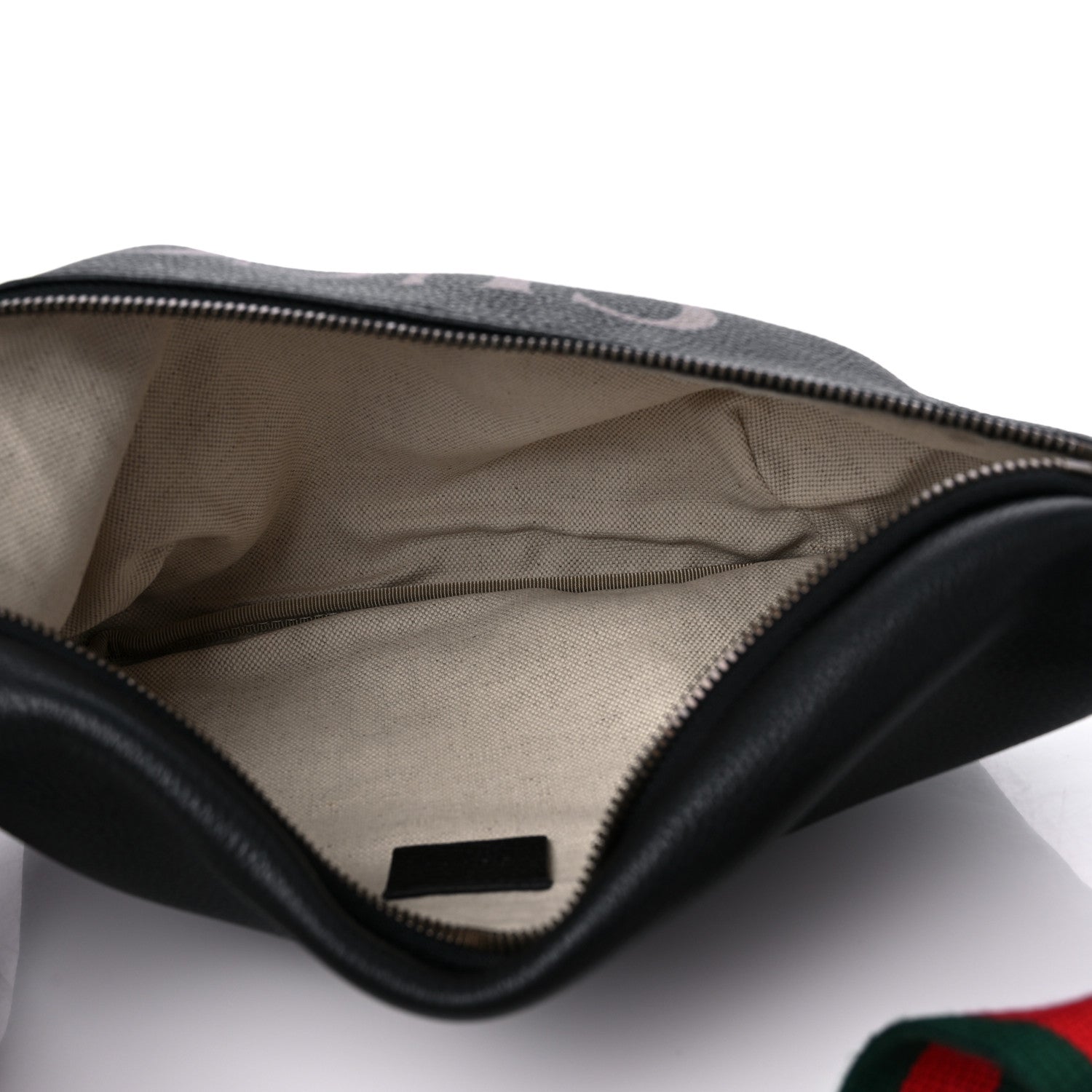 Gucci Grained Calfskin Logo Belt Bag Black 5 of 9