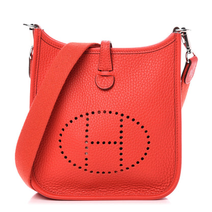 Hermes Taurillon Clemence Evelyne TPM Rouge De Coeur 1 of 11