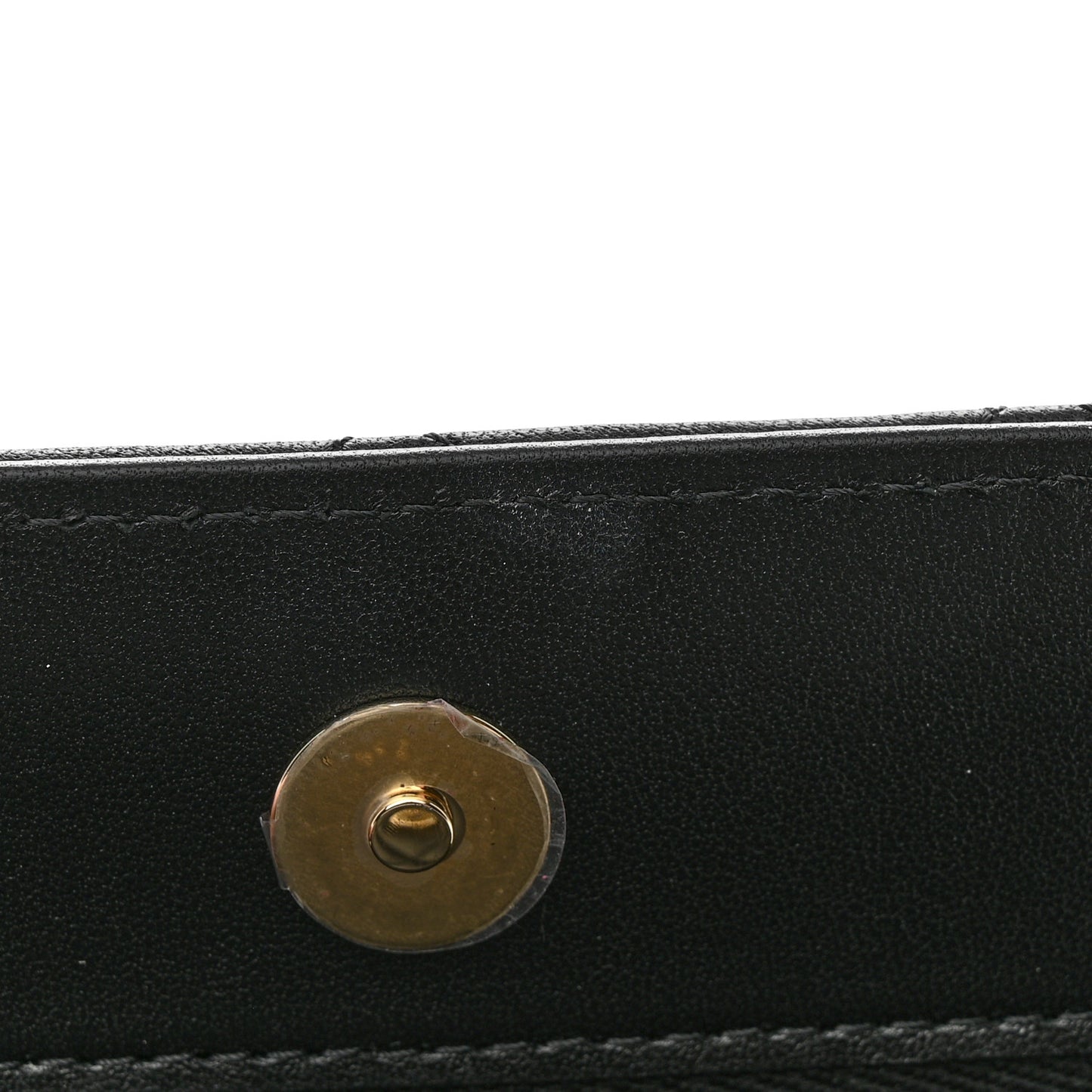 Lambskin Quilted Enamel Wallet On Chain WOC Black
