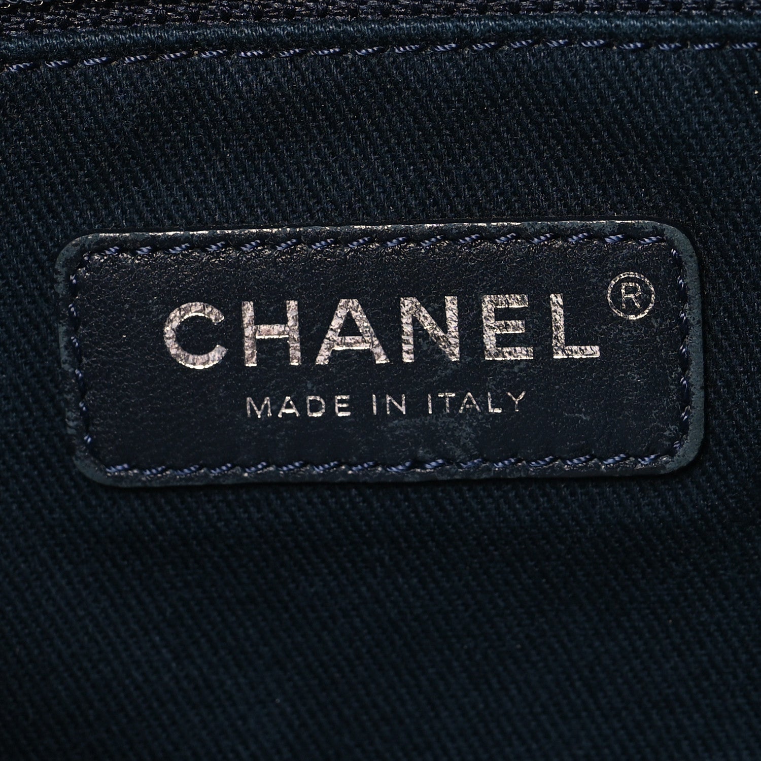 Chanel Denim Small Deauville Tote Dark Blue 6 of 12