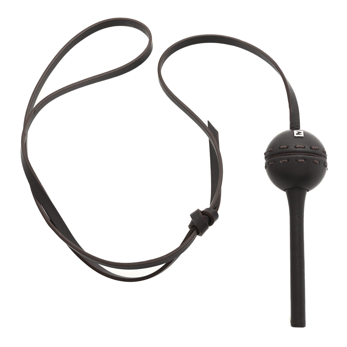 X CHUPA CHUPS Calfskin Selleria Lollipop Holder Necklace Purple