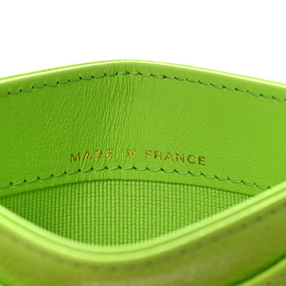 Chanel Caviar Quilted Card Holder Green 7 of 8