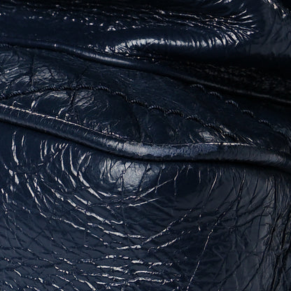 Saint Laurent Crinkled Calfskin Matelasse Monogram Medium Niki Chain Satchel Deep Marine 10 of 14
