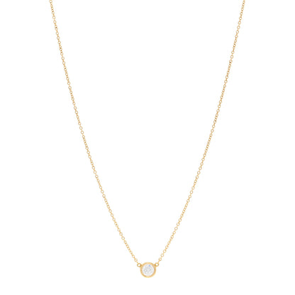 Tiffany 18K Yellow Gold Diamond .33ct Elsa Peretti Diamonds by the Yard Pendant Necklace 1 of 4