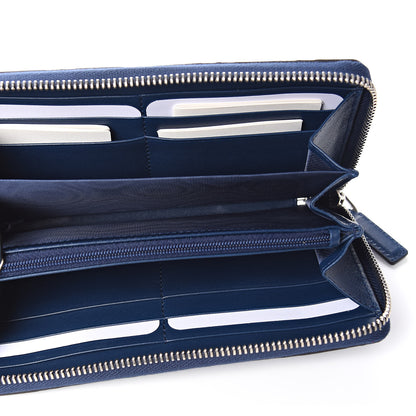Gucci X MLB Guccissima Signature NY Yankees Embroidered Zip Around Wallet Royale Ivory 5 of 7