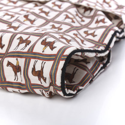 Gucci Equestrian Print Canvas Garment Weekend Travel Bag 8 of 9