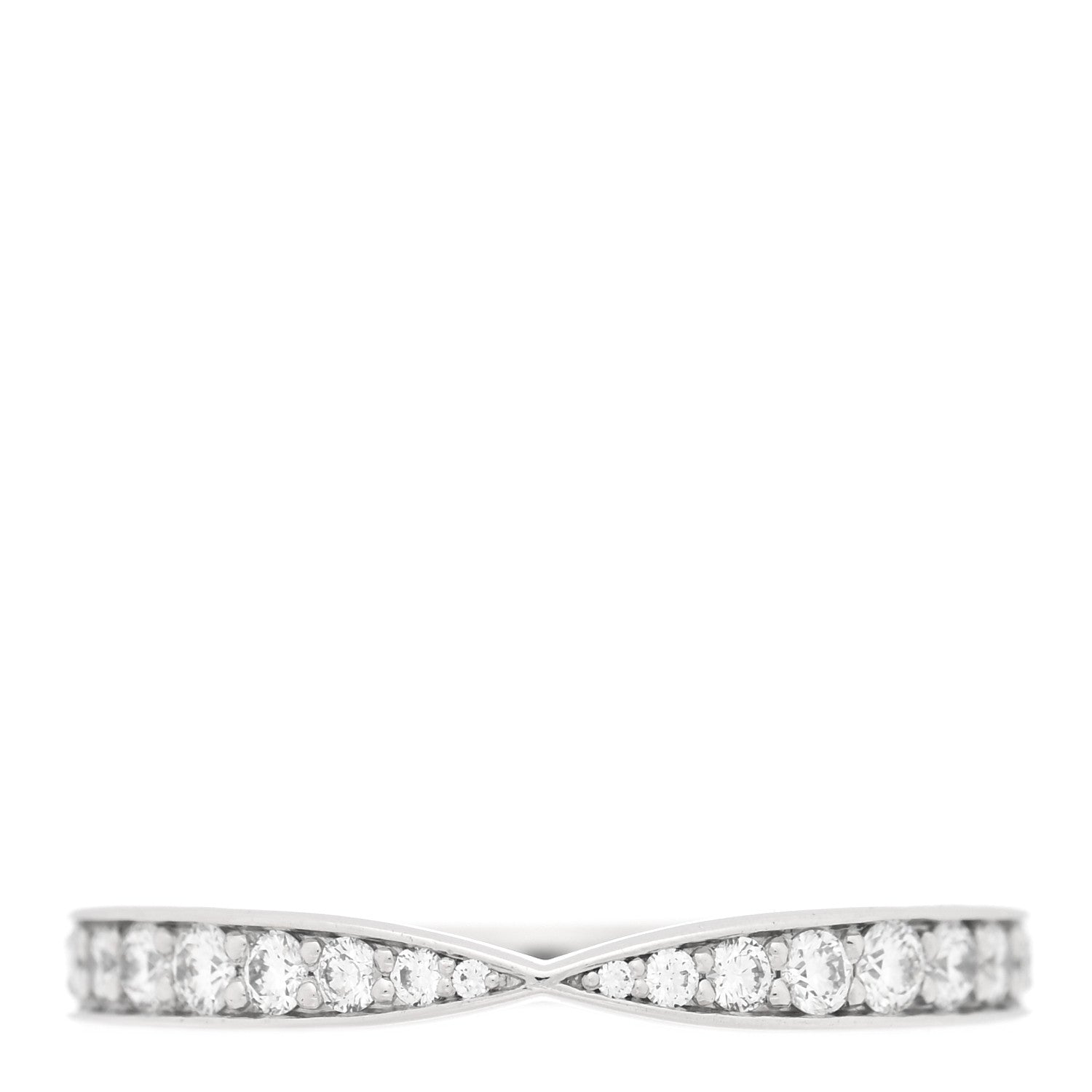 Tiffany Platinum Diamond Harmony Bead-set Band Ring 51 5.75 1 of 5
