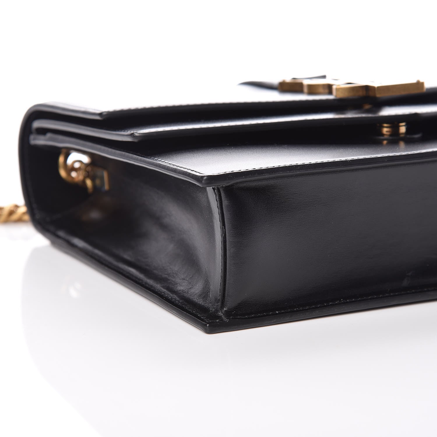 Saint Laurent Smooth Calfskin Monogram Medium Sulpice Shoulder Bag Black 8 of 9
