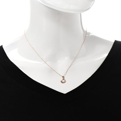 Tiffany 18K Rose Gold Diamond Elsa Peretti Letter S Pendant Necklace 2 of 6