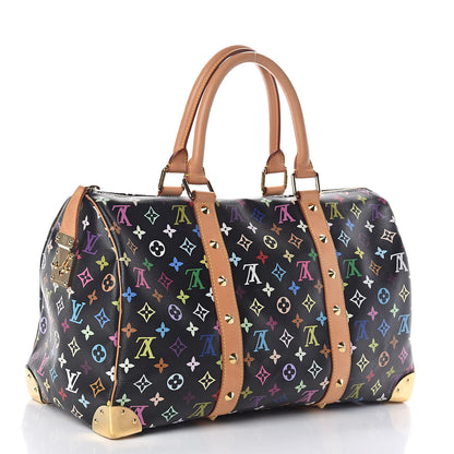 Louis Vuitton Monogram Multicolor Keepall 45 Black 3 of 9