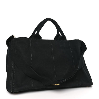 Prada Canapa Logo Tote Black 3 of 8
