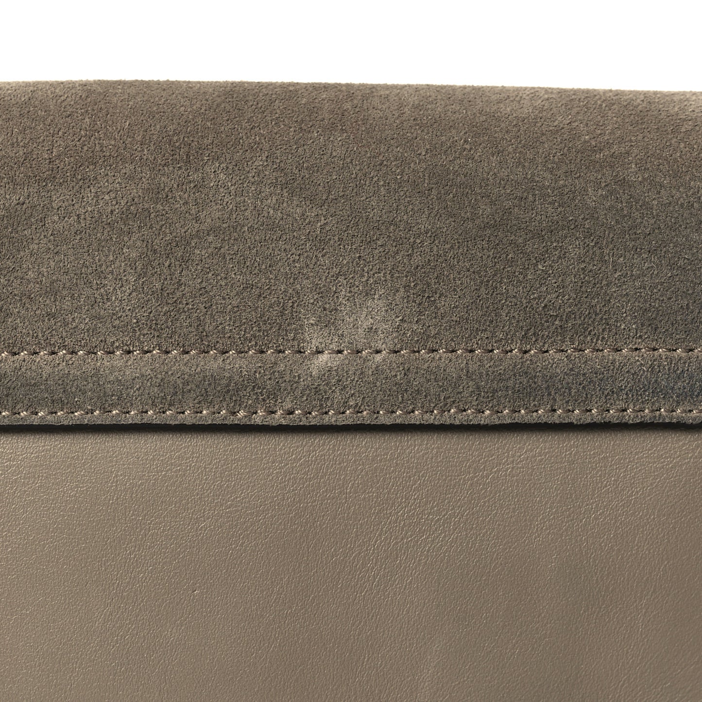 Suede Calfskin Small Faye Shoulder Bag Motty Grey