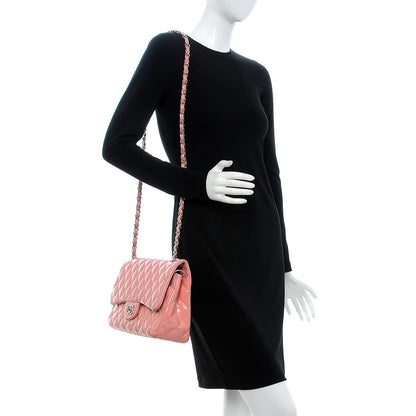 Chanel Patent Quilted Jumbo Double Flap Pink 2 of 10
