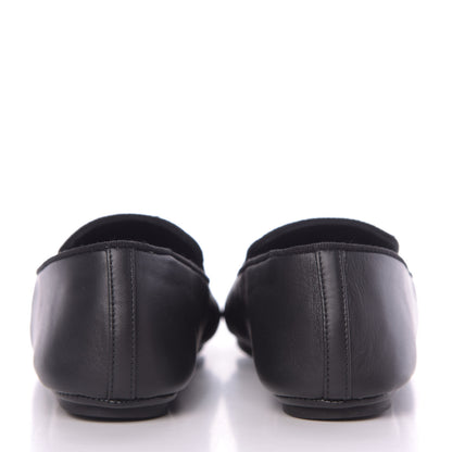 Chanel Lambskin Quilted Cap Toe Slipper With Pouch 37 Black 7 of 13