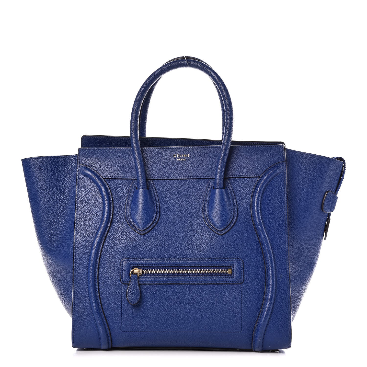 Celine Drummed Calfskin Mini Luggage Indigo 1 of 12
