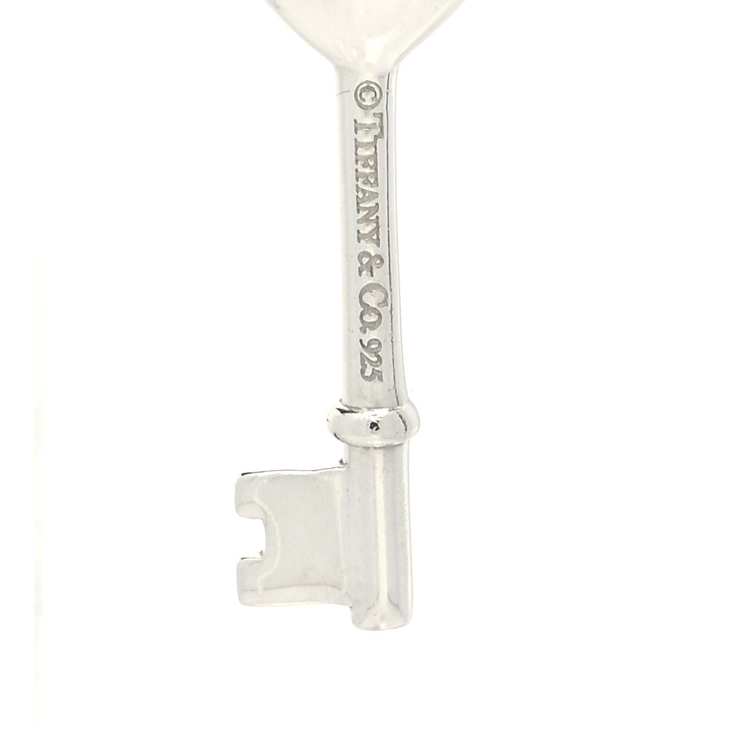 Tiffany Sterling Silver Enamel Key Pendant Blue 3 of 4