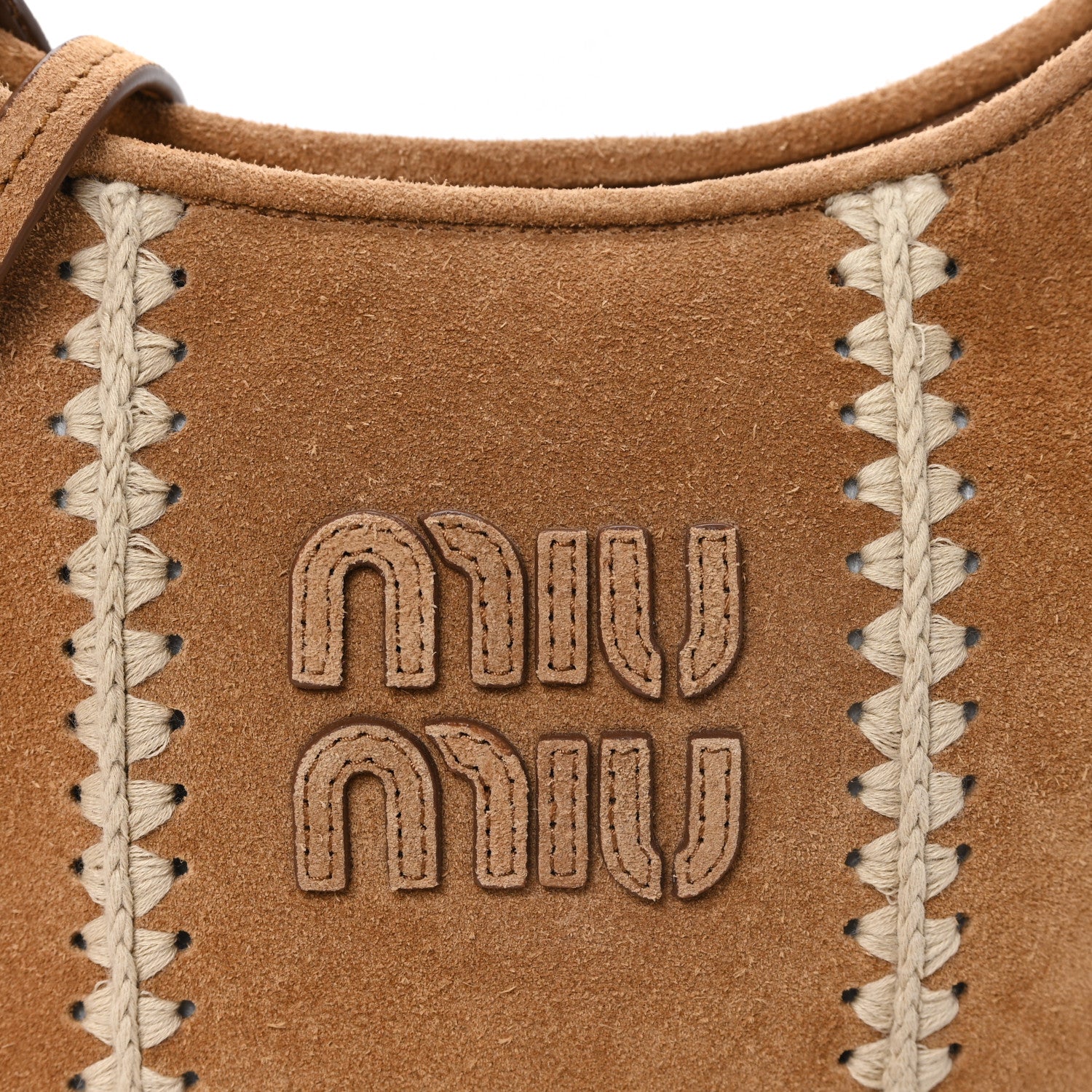 Miu Miu Camoscio Crochet  Wander Hobo Cannella 7 of 9